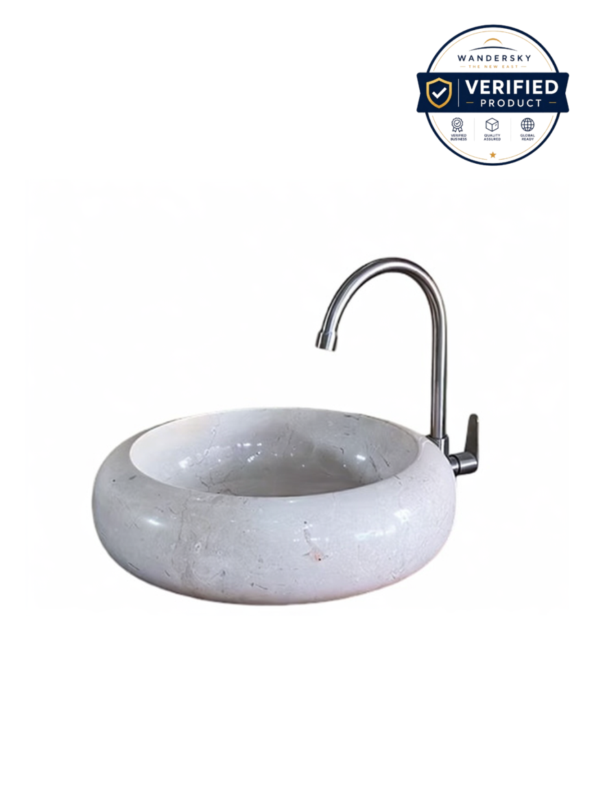 Marble Donut Sink (White)