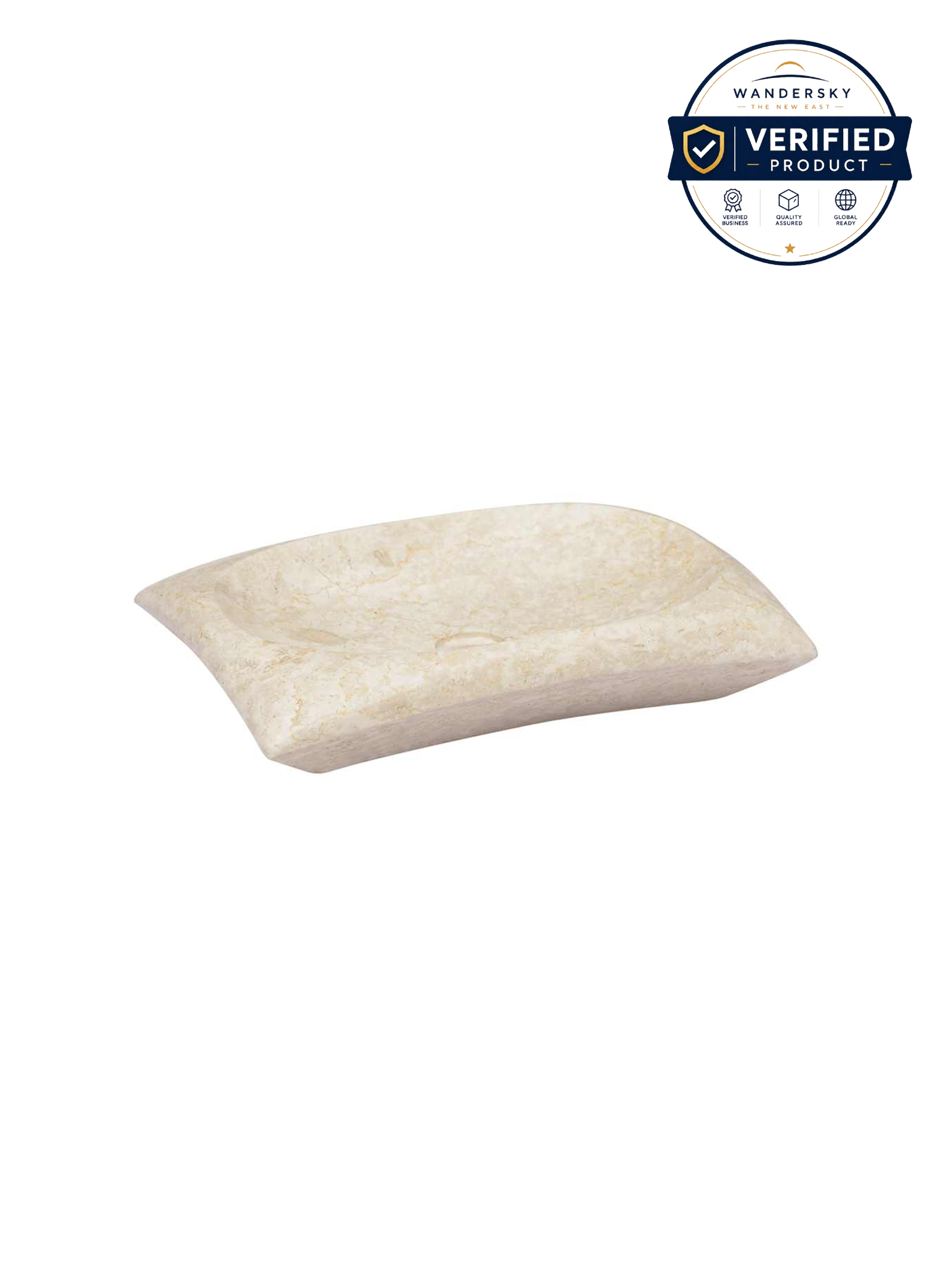 Sink Cream 50 x 35 x 10 cm Marble