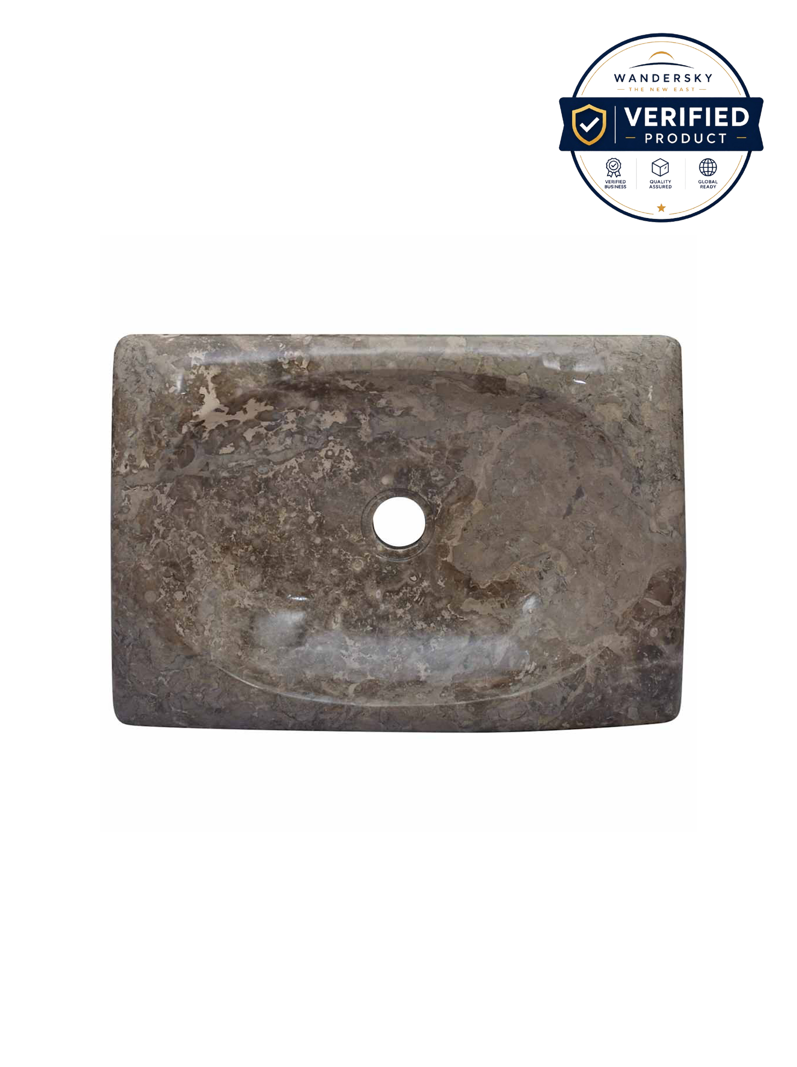 Sink Grey 50 x 35 x 10 cm Marble