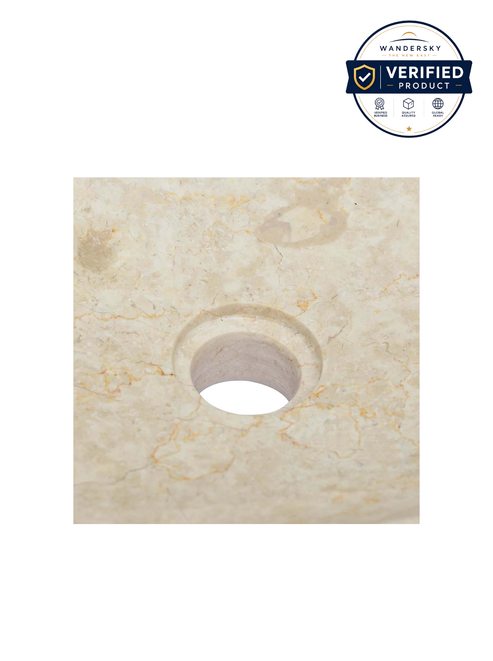Sink Cream 50 x 35 x 10 cm Marble