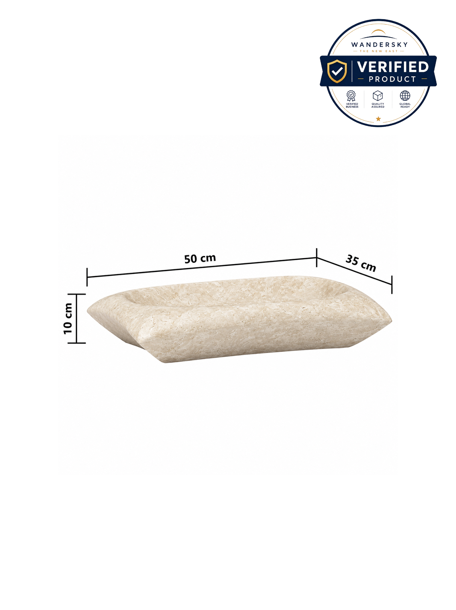 Sink Cream 50 x 35 x 10 cm Marble